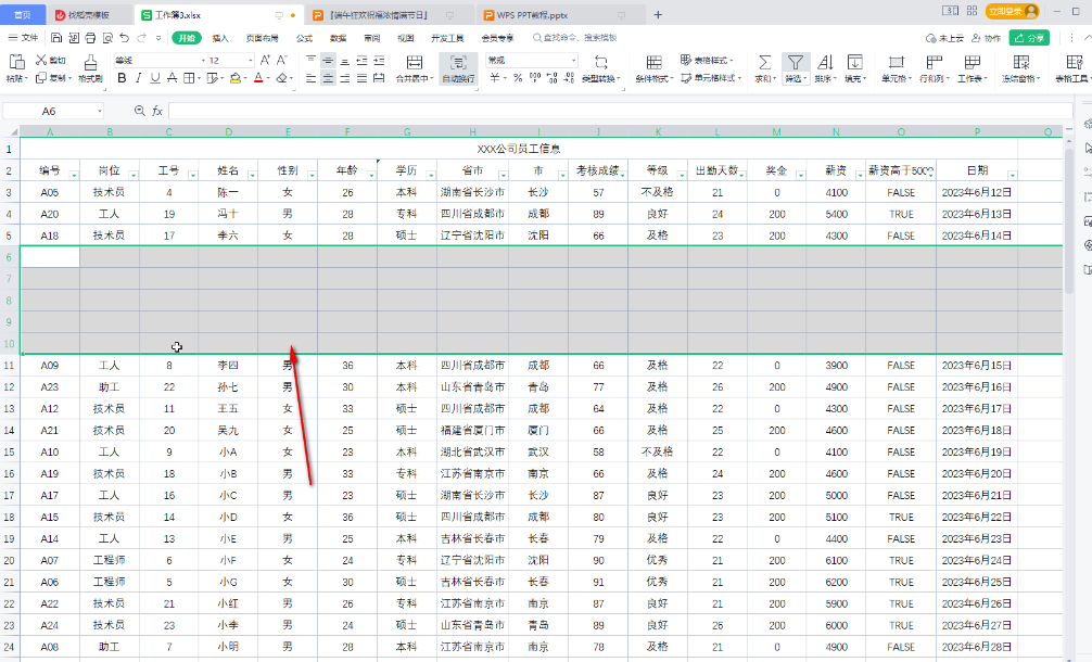 wpsexcel如何一次性增加多行 excel批量插入多行方法分享  图4