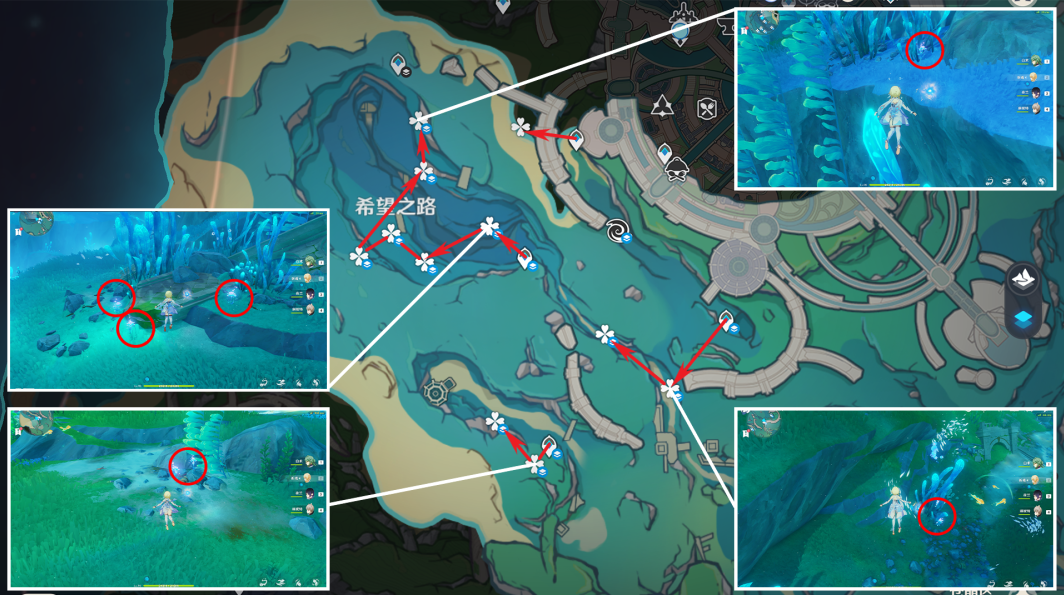 原神4.1海露花收集路线图4