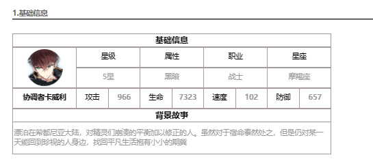 第七史诗协调者卡威利怎么样 第七史诗协调者卡威利介绍图1