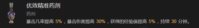 暗黑破坏神4优效精准药剂有什么效果 暗黑破坏神4优效精准药剂效果分享图1