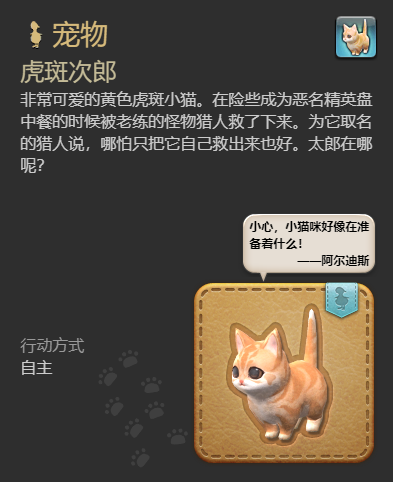 ff14虎斑次郎宠物获得方法图6