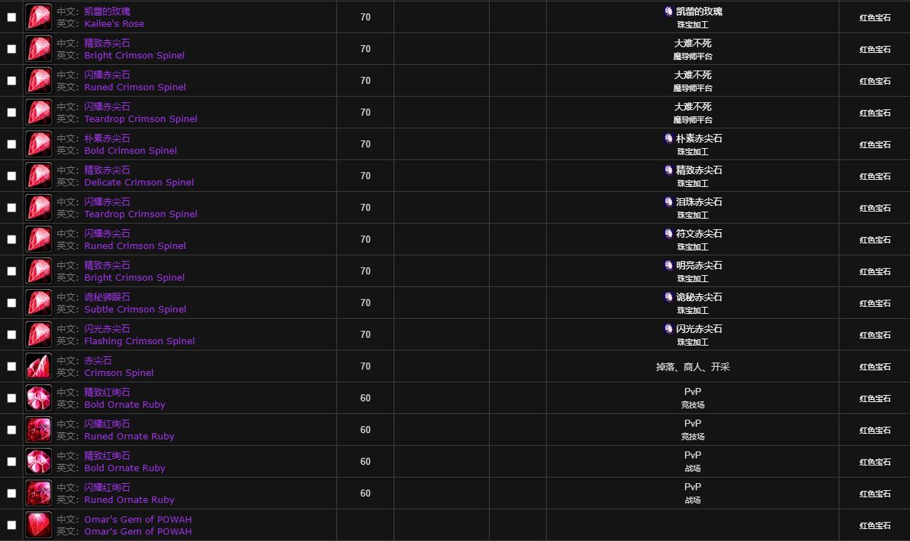 魔兽世界wlk宝石大全图9